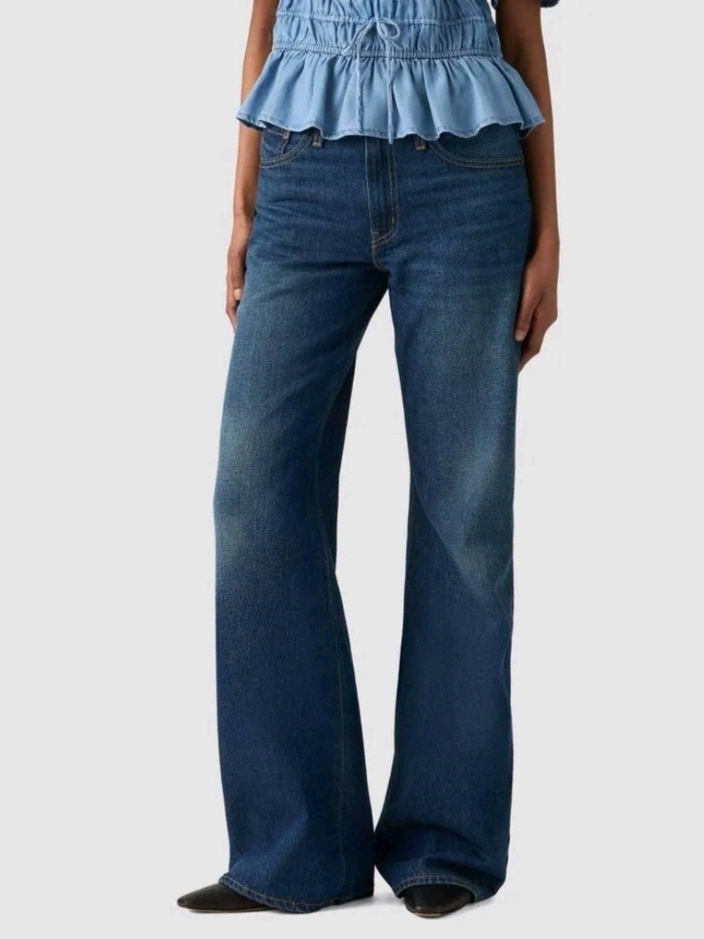 Levi Mid-Rise Bootcut Jeans in Dark Blue